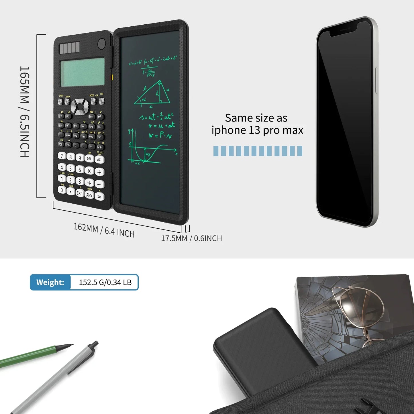 Foldable Calculator Screen Smart Pen