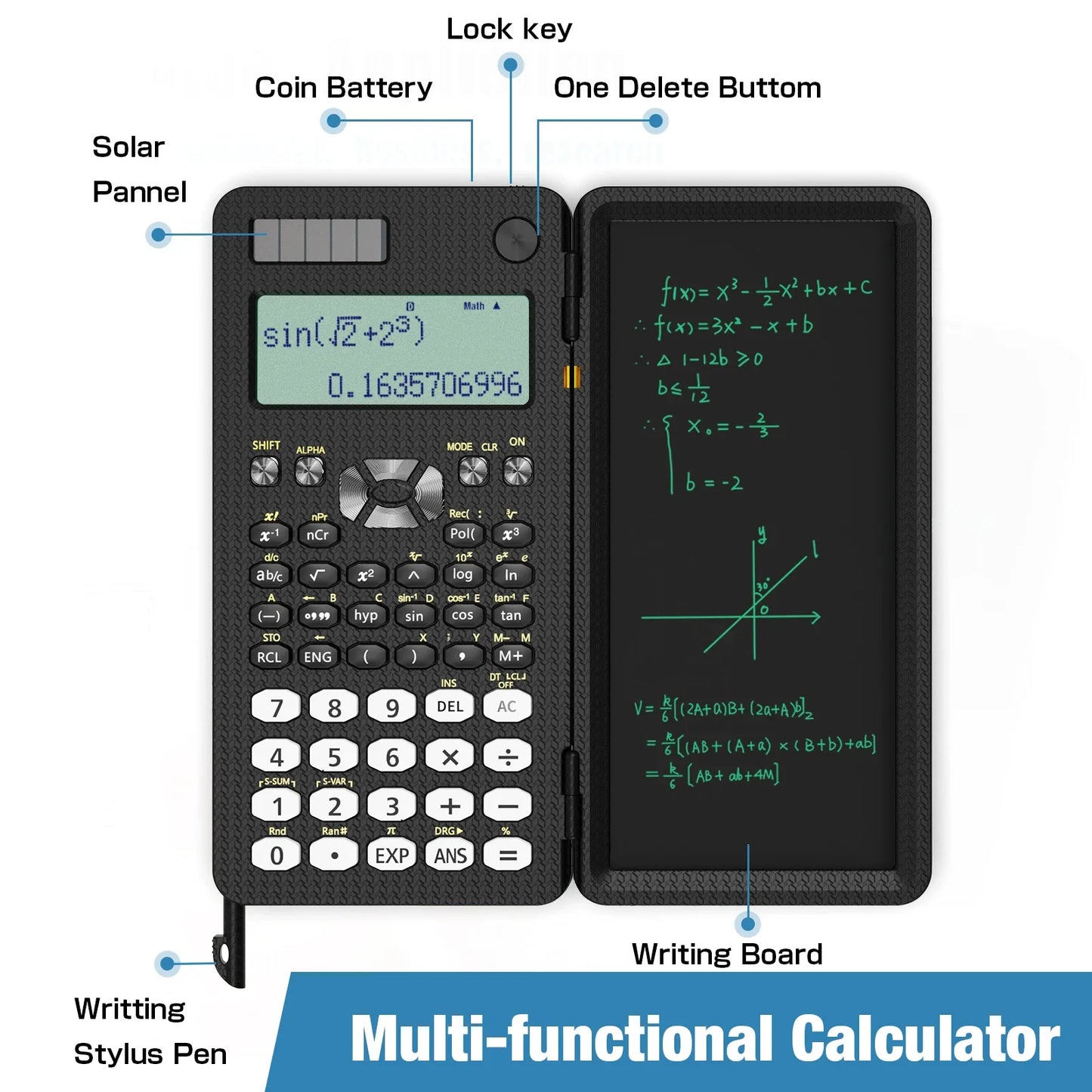 Foldable Calculator Screen Smart Pen